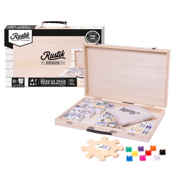 Rustik Deluxe Wood Case: Mexican Train Game (ONLINE ORDER ONLY)