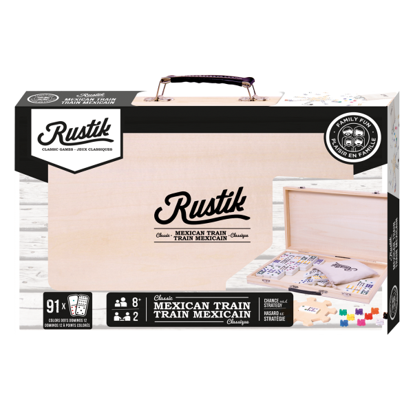 Rustik Deluxe Wood Case: Mexican Train Game (ONLINE ORDER ONLY)