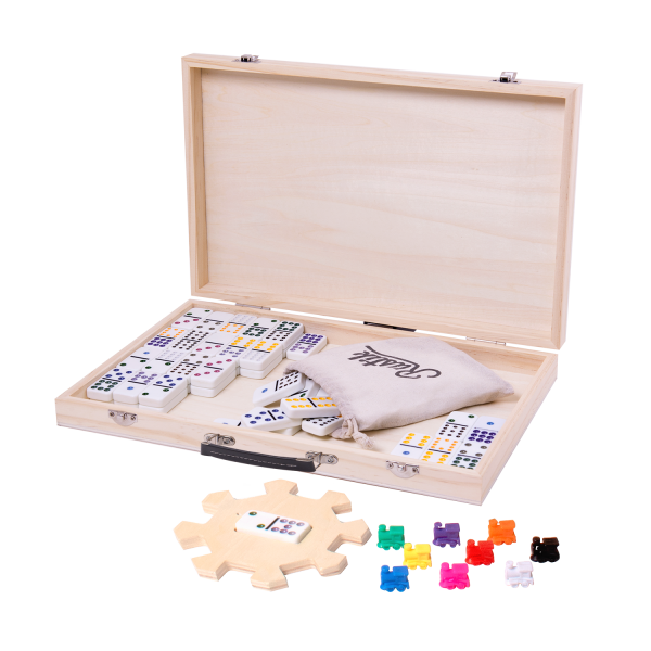 Rustik Deluxe Wood Case: Mexican Train Game (ONLINE ORDER ONLY)