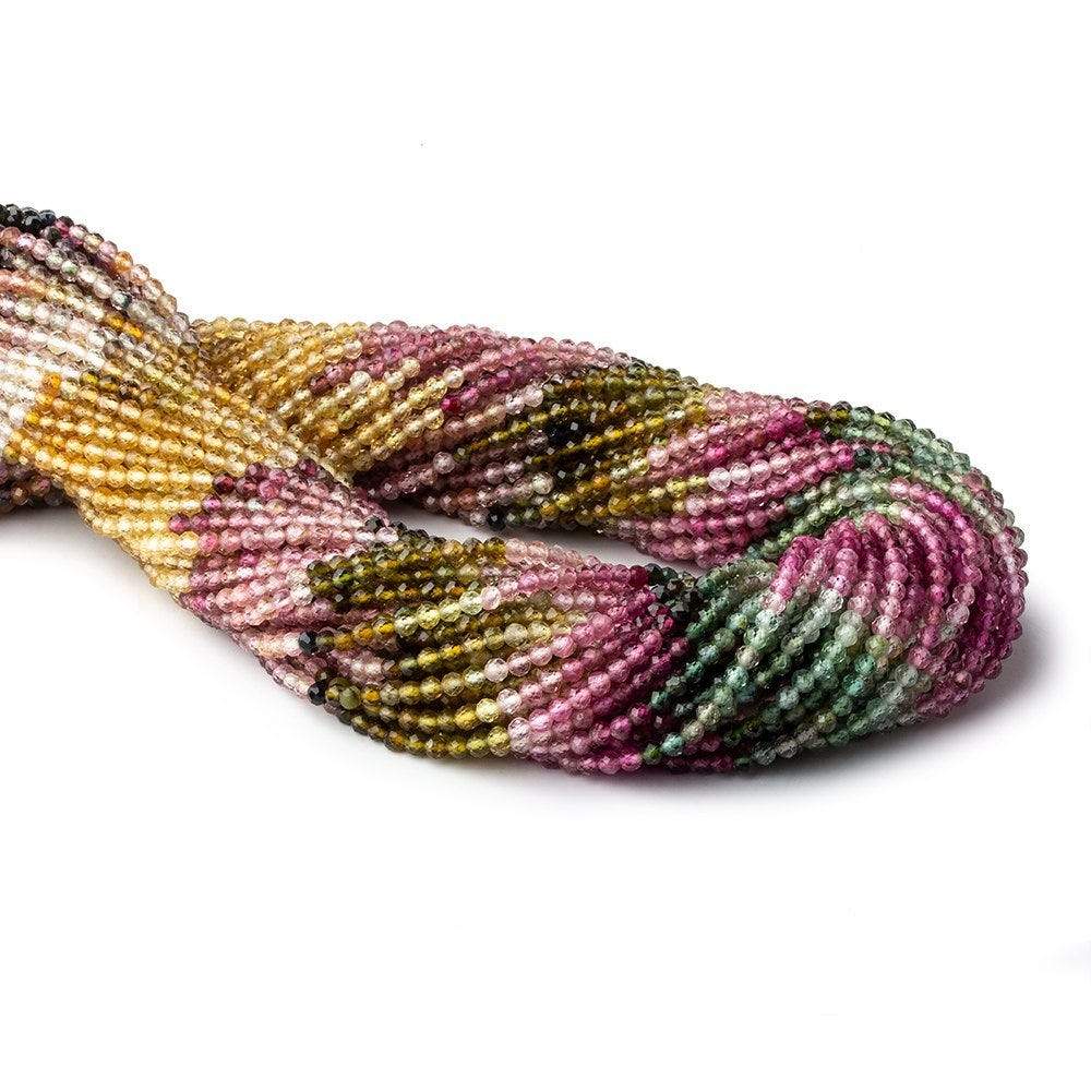 2.5mm Afghani Tourmaline micro faceted round beads 12.75 inch 140 pcs AAA (ONLINE ORDER ONLY)