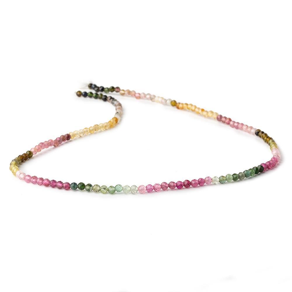 2.5mm Afghani Tourmaline micro faceted round beads 12.75 inch 140 pcs AAA (ONLINE ORDER ONLY)