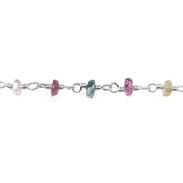 2.5mm Afghani Tourmaline Sterling Silver Chain by the foot (ONLINE ORDER ONLY)