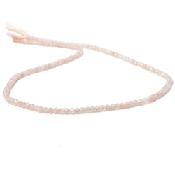 2.5mm Angel Skin Peach Moonstone Micro Faceted rondelles 13 inch 154 beads (ONLINE ORDER ONLY)