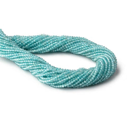 2.5mm Aqua Blue Apatite Micro Faceted Rondelle Beads 12.5 inch 157 pieces AA (ONLINE ORDER ONLY)