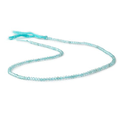 2.5mm Aqua Blue Apatite Micro Faceted Rondelle Beads 12.5 inch 157 pieces AA (ONLINE ORDER ONLY)