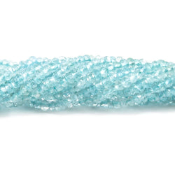 2.5mm Aquamarine faceted rondelle beads 13.5 inches 242 pieces (ONLINE ORDER ONLY)