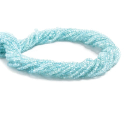 2.5mm Aquamarine faceted rondelle beads 13.5 inches 242 pieces (ONLINE ORDER ONLY)