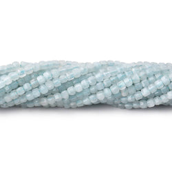 2.5mm Aquamarine Micro Faceted Cube Beads 12.5 inch 126 pieces (ONLINE ORDER ONLY)