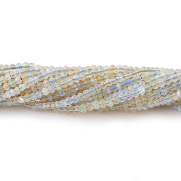 2.5mm Australian Opal Micro Faceted Rondelle Beads 12.5 inch 148 pieces AA (ONLINE ORDER ONLY)