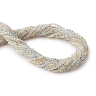 2.5mm Australian Opal Micro Faceted Rondelle Beads 12.5 inch 148 pieces AA (ONLINE ORDER ONLY)