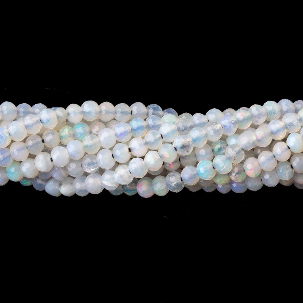 2.5mm Australian Opal micro faceted rondelles 12.5 inch 145 beads (ONLINE ORDER ONLY)