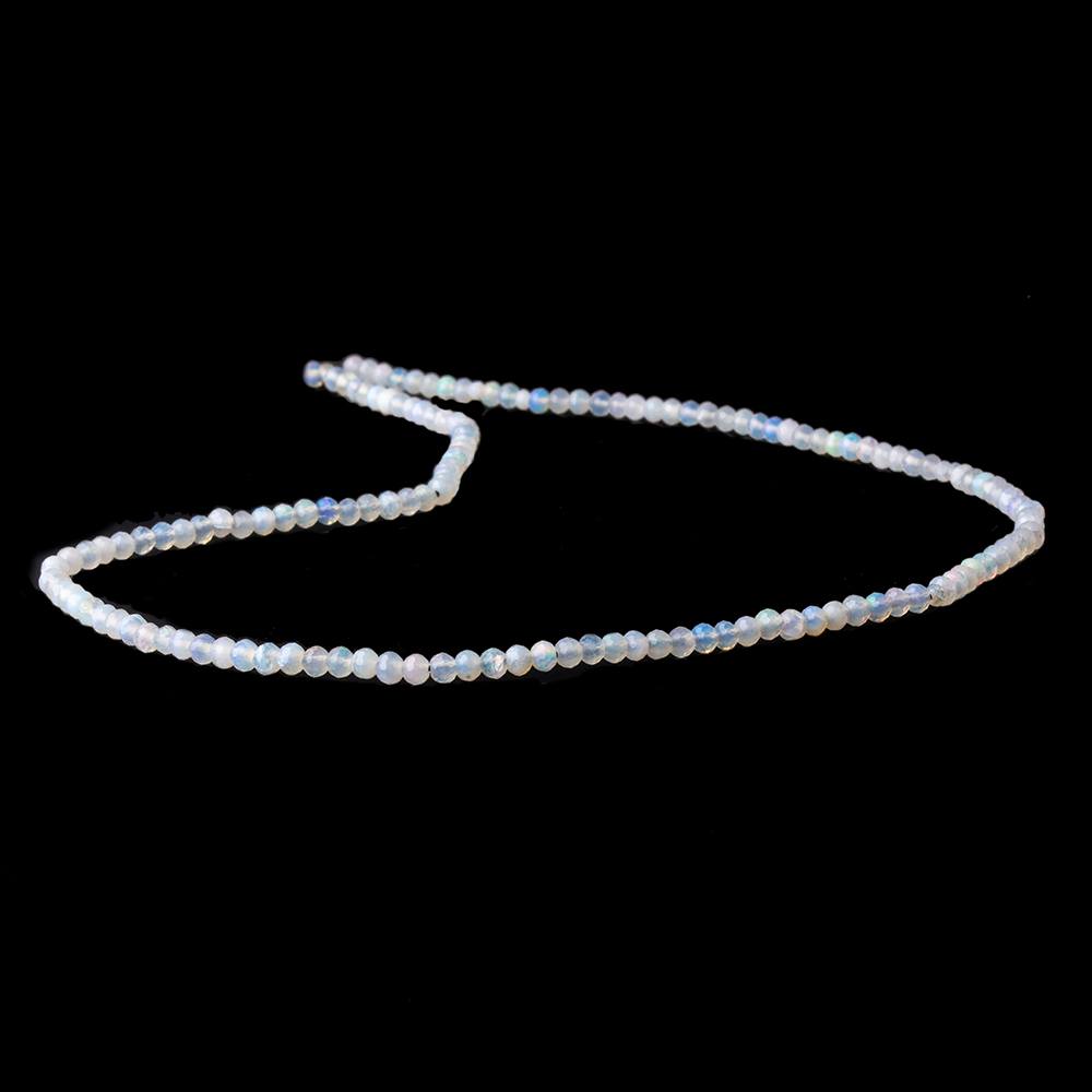 2.5mm Australian Opal micro faceted rondelles 12.5 inch 145 beads (ONLINE ORDER ONLY)