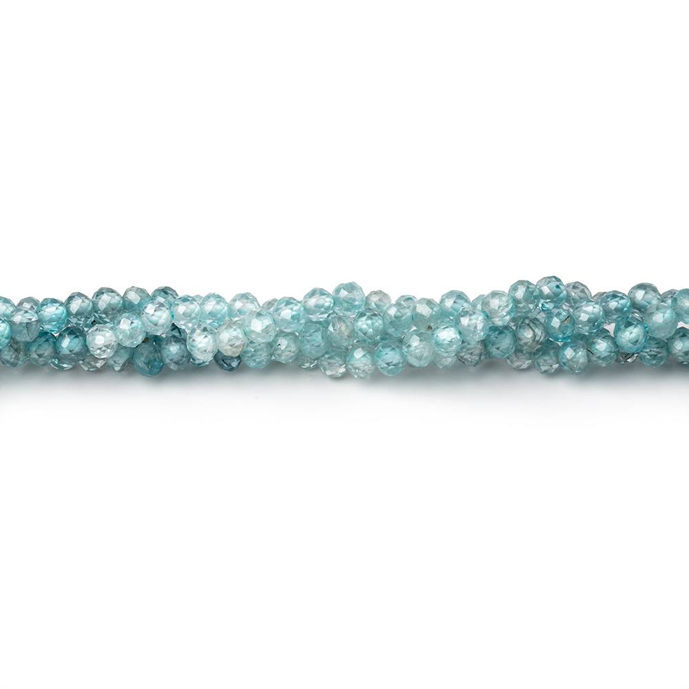 2.5mm Blue Zircon Micro Faceted Rondelle Beads 12.25 inch 150 pieces AA (ONLINE ORDER ONLY)