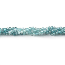 2.5mm Blue Zircon Micro Faceted Rondelle Beads 12.25 inch 150 pieces AA (ONLINE ORDER ONLY)