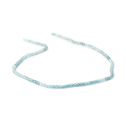 2.5mm Blue Zircon Micro Faceted Rondelle Beads 12.25 inch 150 pieces AA (ONLINE ORDER ONLY)