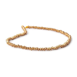 2.5mm Brass Brushed Disc Rondelle Beads 8 inch 126 pieces (ONLINE ORDER ONLY)