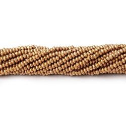 2.5mm Brass Brushed Disc Rondelle Beads 8 inch 126 pieces (ONLINE ORDER ONLY)