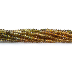2.5mm Brown Green Tourmaline Faceted Rondelle Beads 13 inch 202 piece (ONLINE ORDER ONLY)