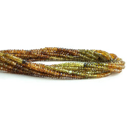 2.5mm Brown Green Tourmaline Faceted Rondelle Beads 13 inch 202 piece (ONLINE ORDER ONLY)