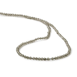 2.5mm Smoky Quartz micro faceted round beads 13 inch 135 pieces (ONLINE ORDER ONLY)