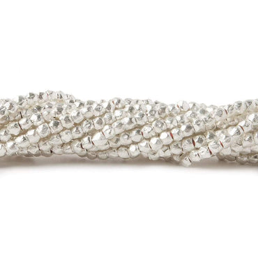 2.5mm Brushed Hand Cut Faceted Nugget Beads (ONLINE ORDER ONLY)