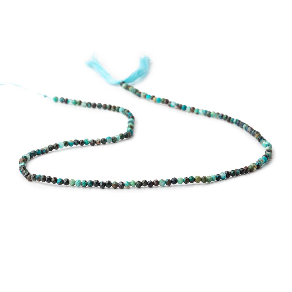 2.5mm Chyrsocolla Micro Faceted Rondelle Beads 12.5 inch 154 pieces (ONLINE ORDER ONLY)