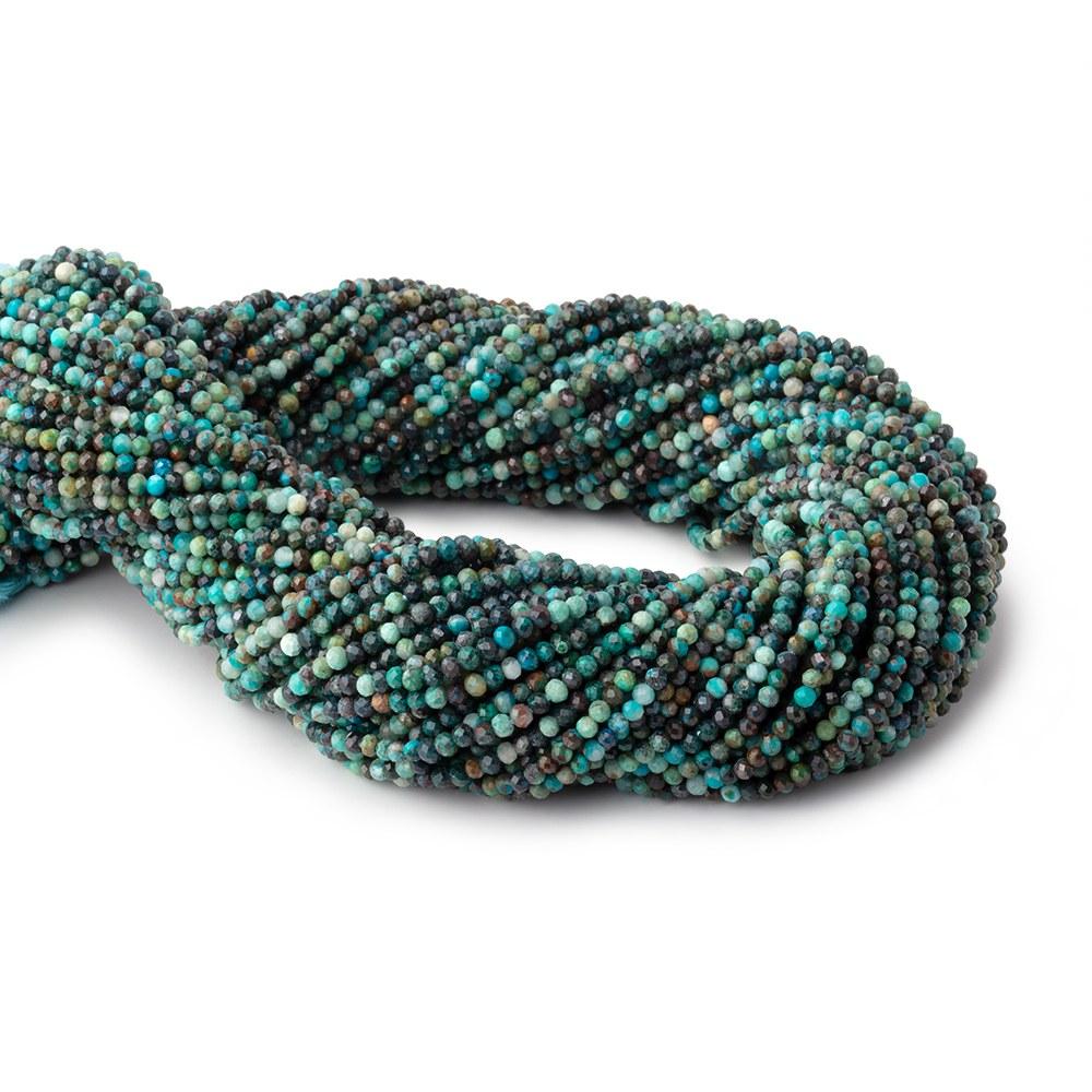 2.5mm Chyrsocolla Micro Faceted Rondelle Beads 12.5 inch 154 pieces (ONLINE ORDER ONLY)
