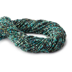 2.5mm Chyrsocolla Micro Faceted Rondelle Beads 12.5 inch 154 pieces (ONLINE ORDER ONLY)