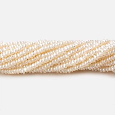 2.5mm Cream White center drilled Baroque freshwater pearls 16 inch 300 pieces (ONLINE ORDER ONLY)