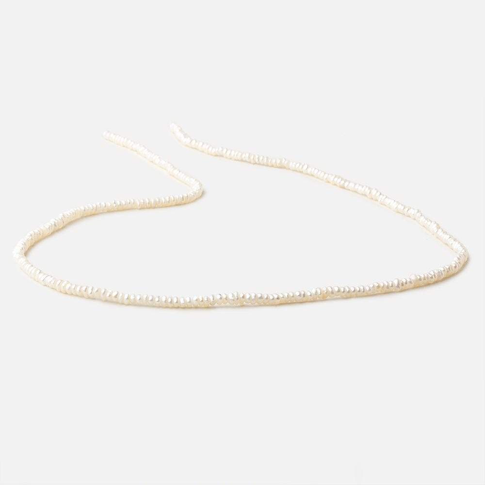 2.5mm Cream White center drilled Baroque freshwater pearls 16 inch 300 pieces (ONLINE ORDER ONLY)