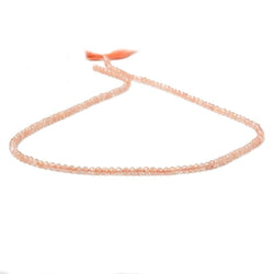 2.5mm Dark Peach Moonstone Micro Faceted rondelles 13 inch 154 beads (ONLINE ORDER ONLY)