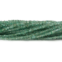 2.5mm Emerald Micro Faceted Rondelle Beads 13 inch 250 pieces (ONLINE ORDER ONLY)