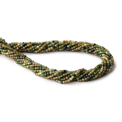 2.5mm Green Tourmaline Micro Faceted Cube Beads 15.5 inch 180 pieces (ONLINE ORDER ONLY)