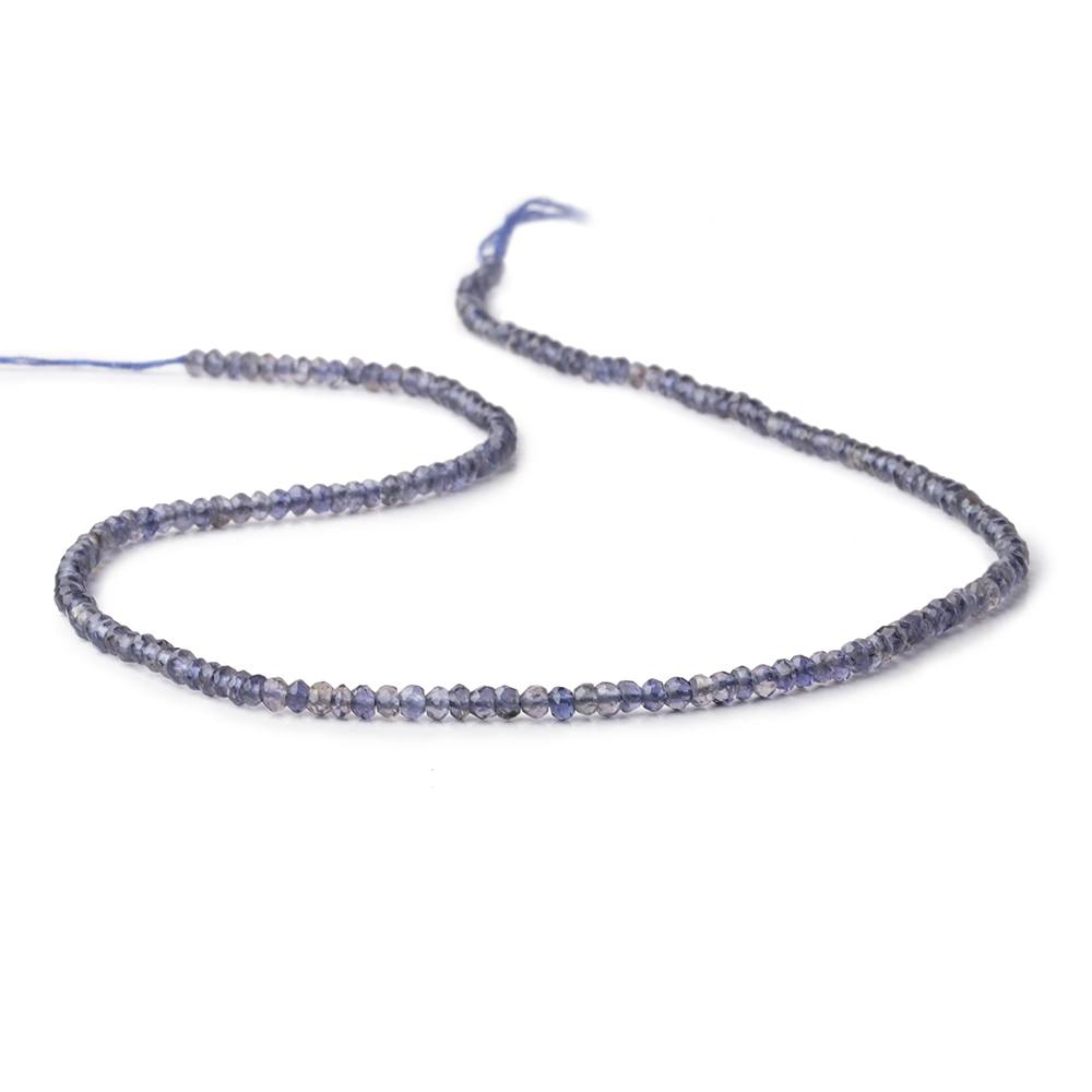 2.5mm Iolite Faceted Rondelle Beads 13.5 inch 200 pieces (ONLINE ORDER ONLY)