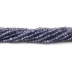 2.5mm Iolite Faceted Rondelle Beads 13.5 inch 200 pieces (ONLINE ORDER ONLY)