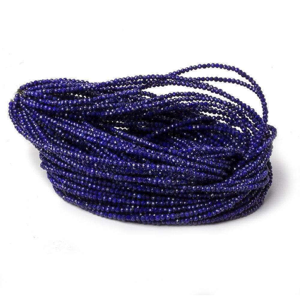 2.5mm Lapis Lazuli MicroFaceted rondelle beads 17 inch 200 pieces (ONLINE ORDER ONLY)