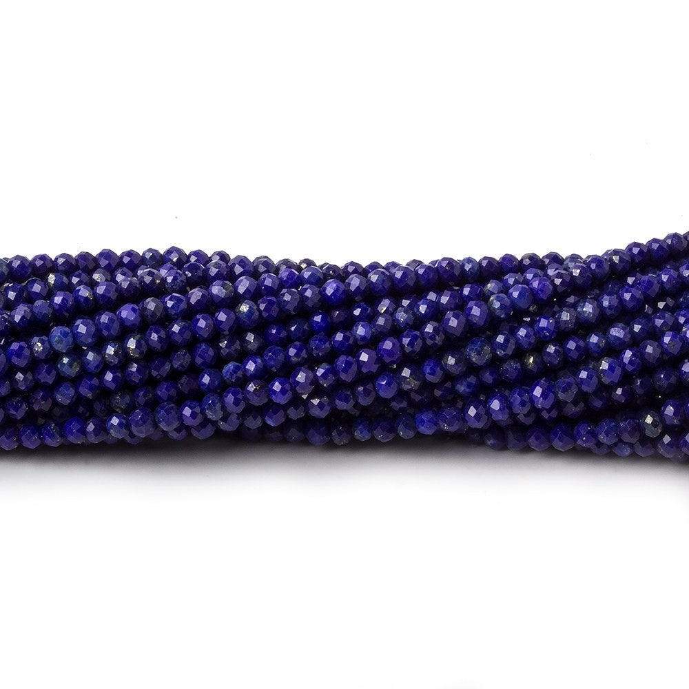 2.5mm Lapis Lazuli MicroFaceted rondelle beads 17 inch 200 pieces (ONLINE ORDER ONLY)