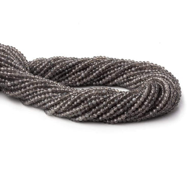 2.5mm Light Grey Moonstone micro faceted rondelles 13 inch 175 beads (ONLINE ORDER ONLY)