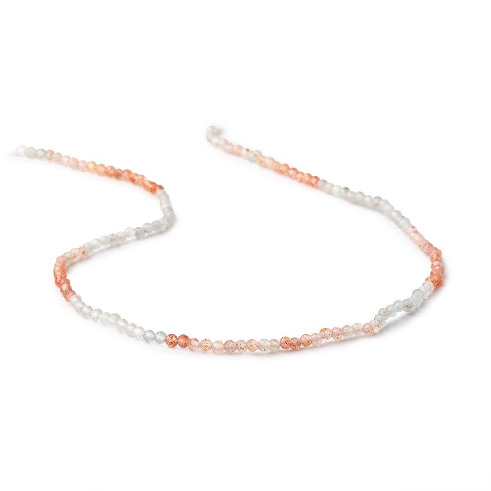 2.5mm Madagascar Sunstone Micro Faceted Round Beads 12 inch 132 pieces (ONLINE ORDER ONLY)