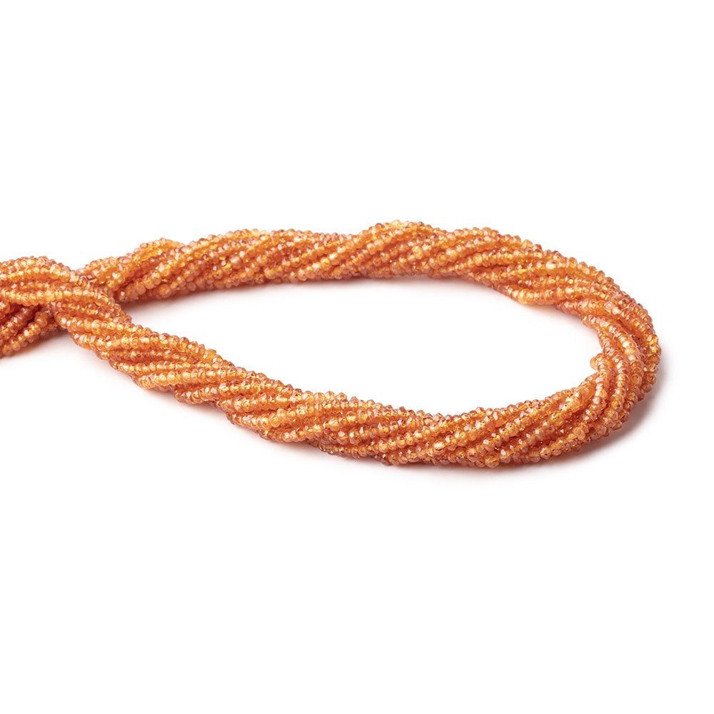 2.5mm Mandarin Garnet Faceted Rondelle Beads 14 inch 200 pieces (ONLINE ORDER ONLY)