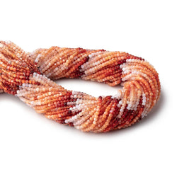2.5mm Mexican Fire Opal Micro Faceted Rondelle Beads 12.5 inch 170 pieces AA (ONLINE ORDER ONLY)