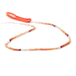 2.5mm Mexican Fire Opal Micro Faceted Rondelle Beads 12.5 inch 170 pieces AA (ONLINE ORDER ONLY)