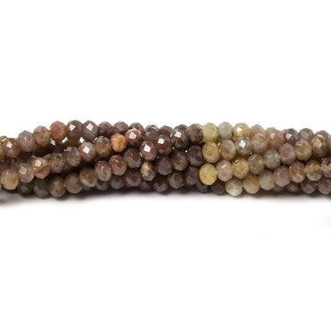 2.5mm Multi Chocolate Sapphire Micro Faceted rondelle beads 13 inch 160 pcs (ONLINE ORDER ONLY)