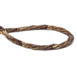 2.5mm Multi Chocolate Sapphire Micro Faceted rondelle beads 13 inch 160 pcs (ONLINE ORDER ONLY)