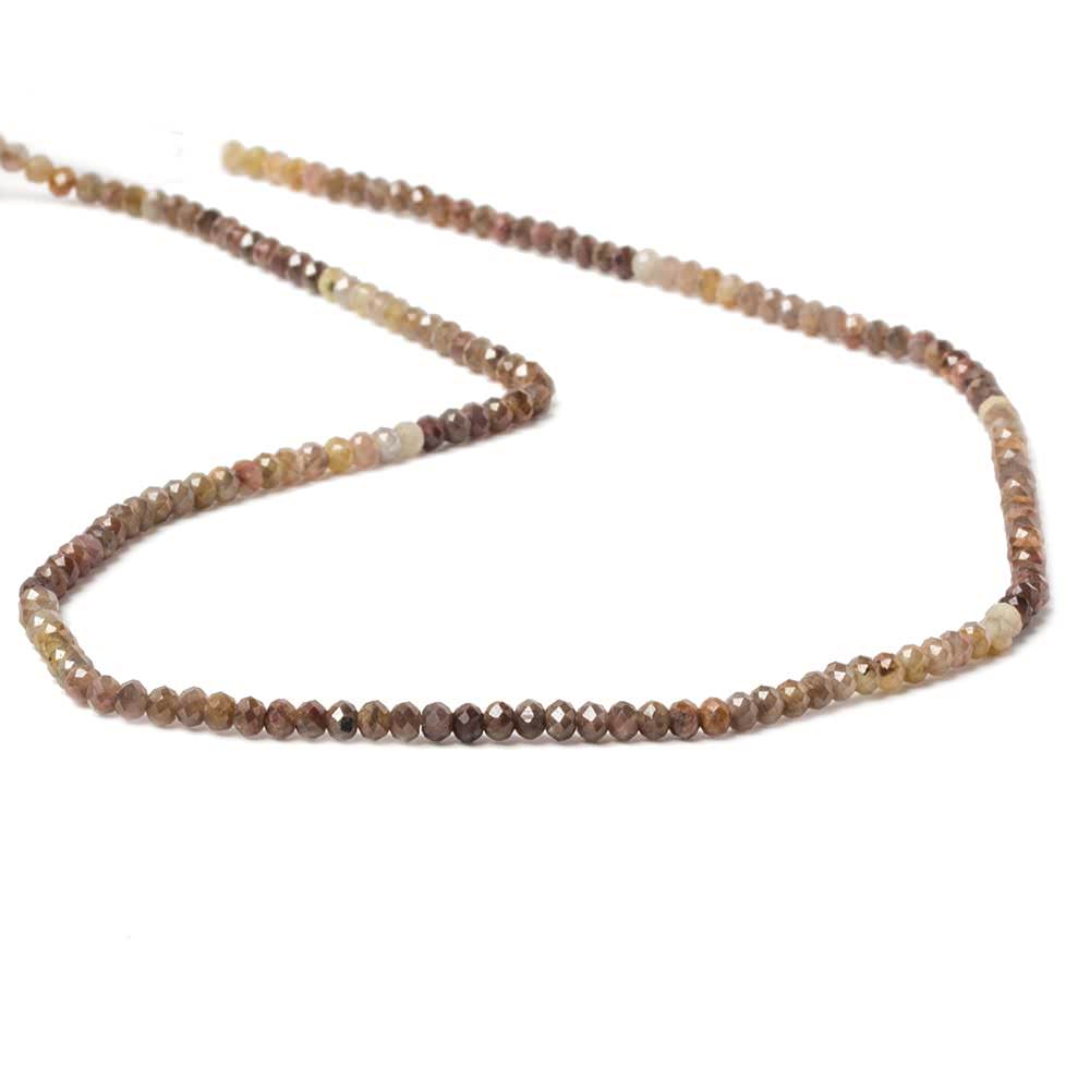2.5mm Multi Chocolate Sapphire Micro Faceted rondelle beads 13 inch 160 pcs (ONLINE ORDER ONLY)