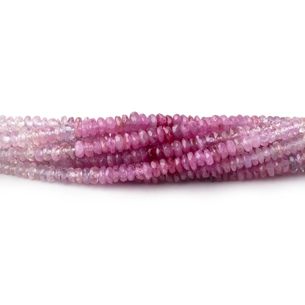 2.5mm Multi Color Fancy Sapphire Faceted Rondelle Beads 16 inch 368 pieces (ONLINE ORDER ONLY)
