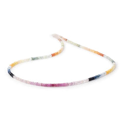 2.5mm Multi Color Fancy Sapphire Faceted Rondelle Beads 16 inch 368 pieces (ONLINE ORDER ONLY)