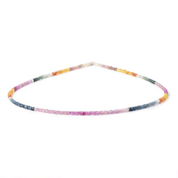 2.5mm Multi Color Sapphire Faceted Rondelle Beads 15.5 inch 300 pieces (ONLINE ORDER ONLY)