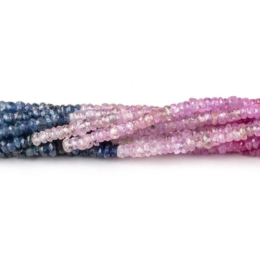 2.5mm Multi Color Sapphire Faceted Rondelle Beads 15.5 inch 300 pieces (ONLINE ORDER ONLY)