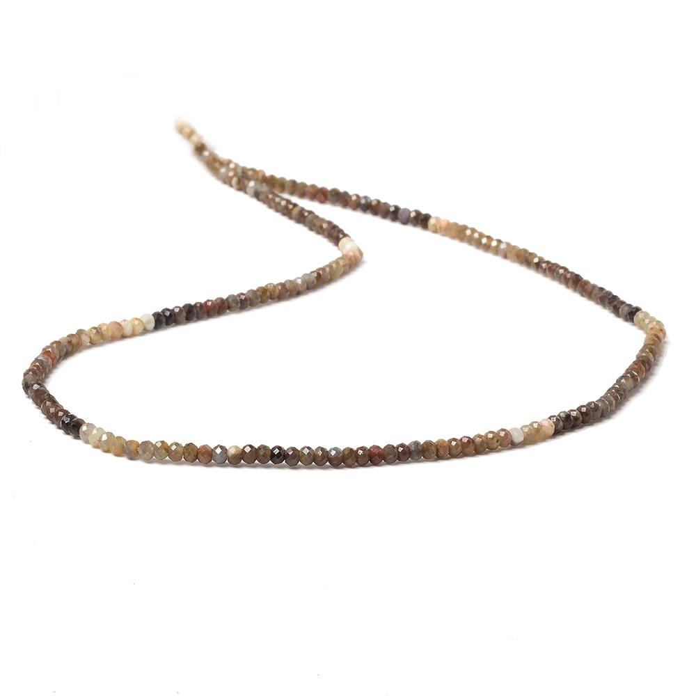 2mm Multi Color Sapphire Micro Faceted rondelle beads 13 inch 160 pcs (ONLINE ORDER ONLY)